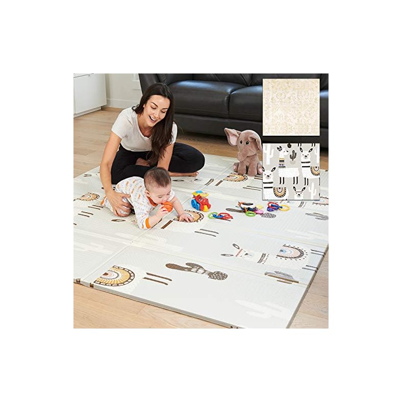 XdeModa Reversible Baby Play Mat & Exercise Mat – Fun & Stylish Foam Floor Playmat for Adults, Kids and Infants. Elegant…