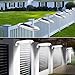 Solar Deck Lights Outdoor Waterproof 18 LED Solar Gutter Lights for Yard Walkways Stairs Patio Pathway Step Driveway (Cool White, 4 Pack)