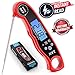 Grill Tech Meat Thermometer Digital - Instant Read Meat Thermometer - Digital Kitchen Thermometer - Waterproof with Instant Read and Backlight Perfect Food Probe for Kitchen and BBQ (Red)