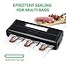 Crenova ZK-01 Vacuum Sealer Stainless Steel Food Saver Sealer for Dry & Moist Food and Sous Video Cooking with Starter Kit of 1 Roll +10 Bags+ 1 Vacuum Hose, 11 inch, Black