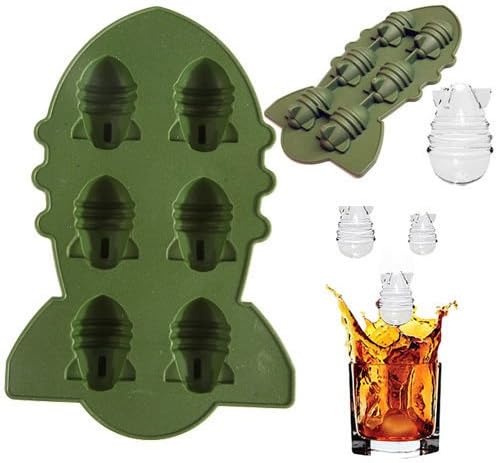 Bomb Shape Silicone Ice Cube Tray Mold Mould Pudding Jelly Maker Bar Party Drink