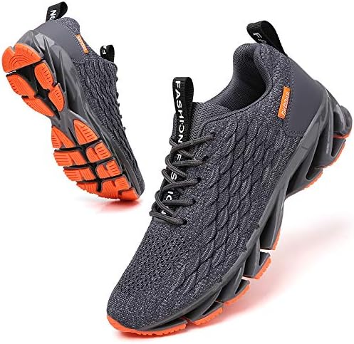 SKDOIUL Athletic Sneakers for Men Grey Running Shoes Size