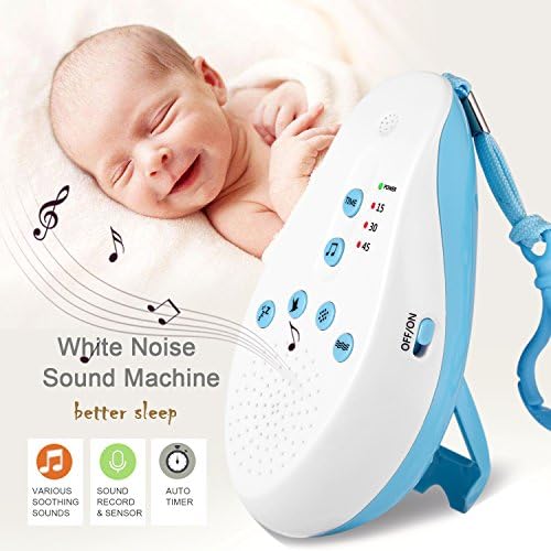S7 White Noise Machine Sleep Sound Machine with Shut-Off Timer, Voice Recorder, 7 Natural Soothing Therapy Sounds for Baby, Infants, Kids, Adults [UPGRADED 2018]