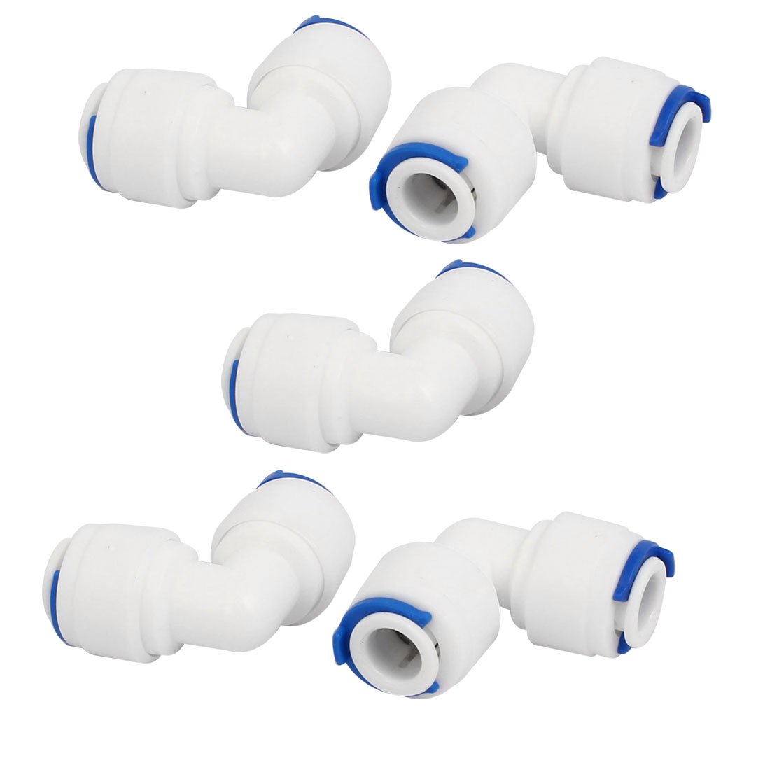 Sourcingmap 1/4-inch Elbow Push Fit Quick Connect 5pcs for RO Water System Drinking Fountain