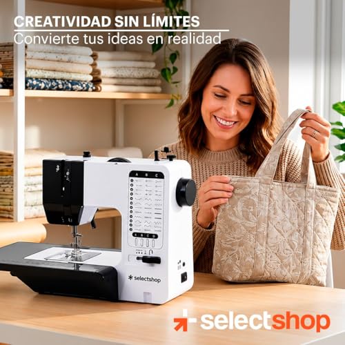 SEELCTSHOP Máquina De Coser Con Mesa De Extensión Mini Maquina De Coser Portátil Máquina De Coser Eléctrica Para Principiantes Pedal Eléctrico De Doble Uso Ideal para Ropa Sábanas
