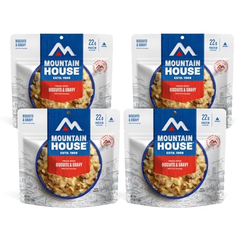 Mountain House Biscuits & Gravy | Freeze Dried Backpacking & Camping Food | Survival & Emergency Food