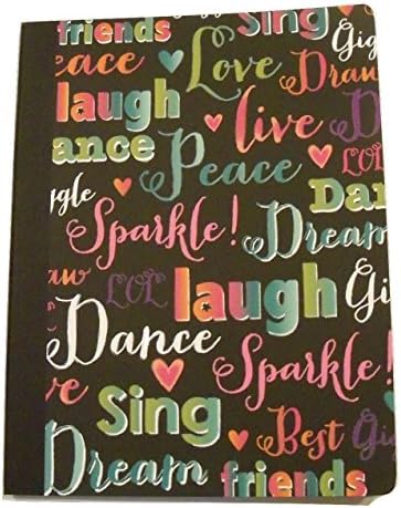 Pink Light Design Composition Book ~ Chalk Talk (Friendly Chatter; 7.5" x 9.75"; 100 Sheets, 200 Pages, Wide Ruled)