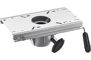 VEVOR Boat Seat Pedestal, Forward & Backward Sliding Adjustment, Aluminum Alloy Boat Chair Base with Slide, 5-inch Sliding Tr