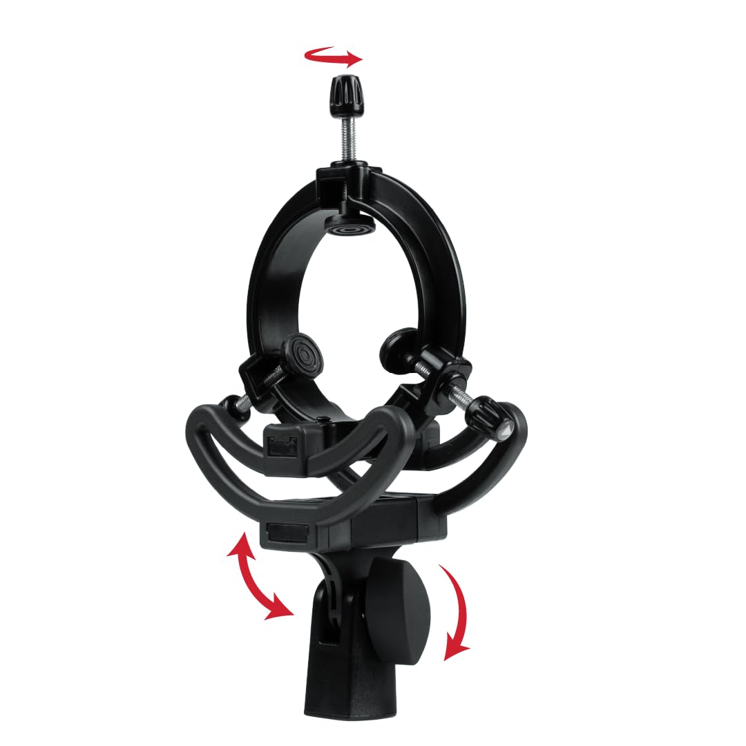Gator Frameworks Deluxe Universal Shock Mount for Condenser Microphones 18-55mm Diameter (GFW-MIC-SM1855) - Black