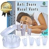Snore Stopper by NasVen | Best Anti Snoring Devices - Set of 4 Nasal Dilators - Stop Snoring Solution For Comfortable Sleeping - Premium Anti Snoring Nose Vents - Anti Snore Guard - Snore Relief