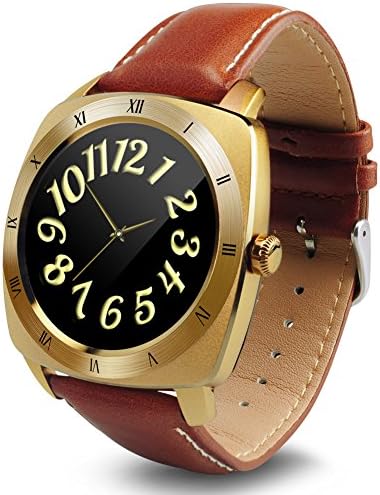 Smart Watches for Men Waterproof Bluetooth Smart Watch Heart Rate Smartwatch for iOS Apple Iphone Android Smartphone DM88 (Gold)