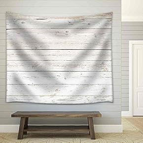 Grunge Background of Weathered Painted Wooden Plank - Fabric Wall Tapestry Home Decor - 51x60 inches