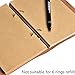 Leather Writing Journal, MALEDEN Refillable Travel Journal Notebook Sketchbook Classic Diary with Blank Pages and Zipper Pocket
