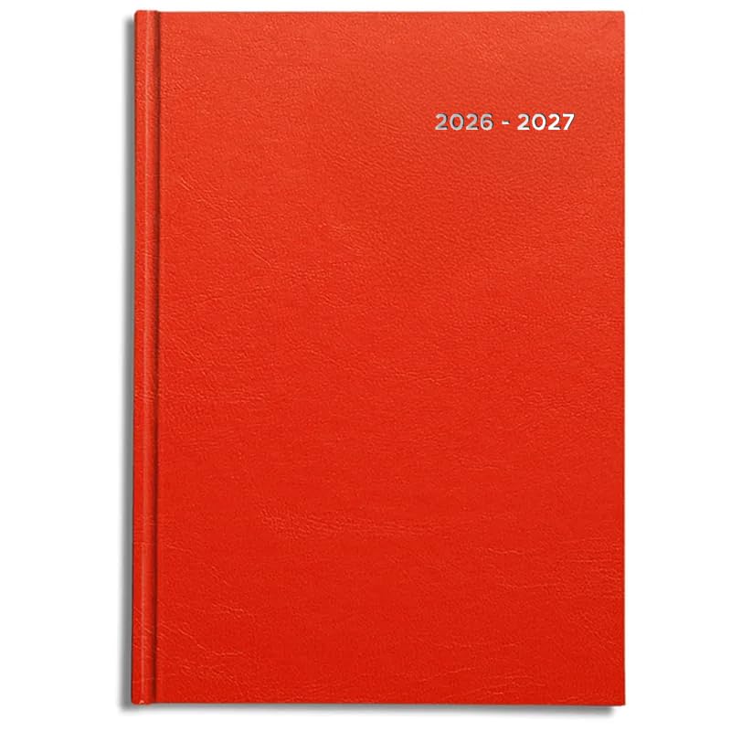 Academic Diary 2026-2027 A4 Page a Day by Pirongs | Mid year Diary 2026-2027 | A4 Diary, Hardback/Casebound Quality - Red — image 1