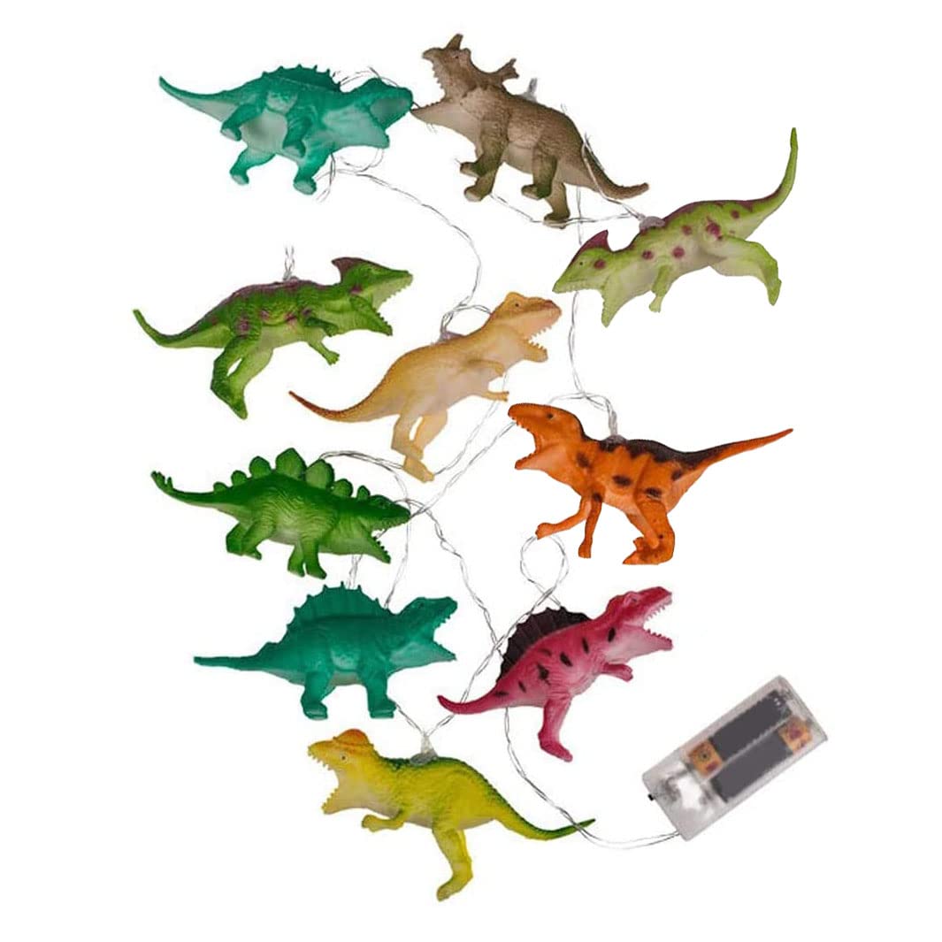 Binnan 10 LED String Light, Bright Coloured Dinosaur String Lights, LED Decorative Light Dinosaur Fairy Lights for Kids, for Home Indoor Bedroom Party Decoration