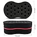 BEWAVE Black Curl Sponge Magic Hair Brush Twist Make Dreads Locking Coil Afro Locs Hole Big/Small, 1 Pc