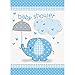 Baby Shower Elephant Party Invitations | 5.5” x 4” | Blue | 8 Pcs