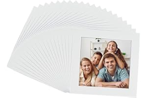 SUPERFINDINGS 20PCS Picture Mat Photo Mat Antique White Core Bevel Cut Frame Matte Matting for Picture Frames Pictures Displa