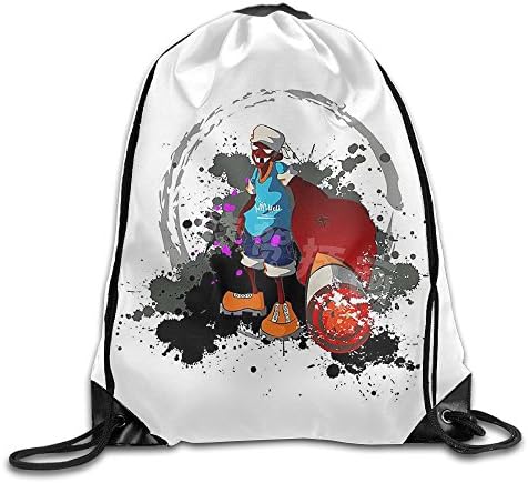 ADMR Unisex Hip Hop Basics Classic Lightweight Drawstring Gym Sack Bag Backpack For Hiking Swimming Yoga