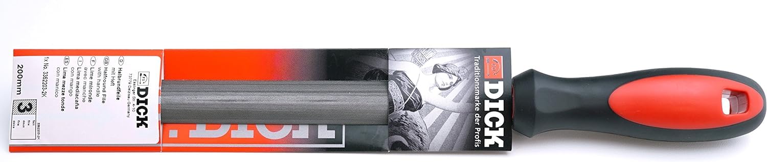 Dick 3352203-2K Type of Cut 3 Workshop Semi-Circular File, Multi-Colour, 200 mm