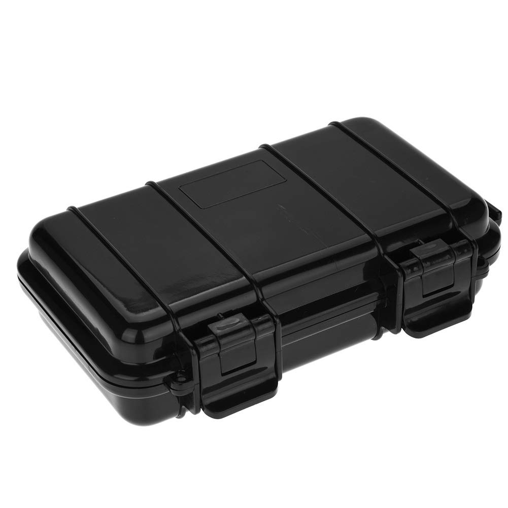 DEWIN Outdoor Waterproof Box, Shockproof Case Pressure-proof Waterproof Sealed Box Survival Storage Case A with Foam Insert Explosion Proof boxes, 170mm x 110mm x 48mm