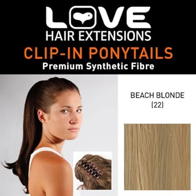 Love Hair Extensions Syntetiskt Har Hastsvans Indien Med Krokodilklamma 40 5 Cm 22 Strandblond Amazon Se Beauty