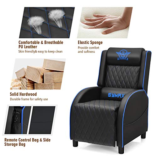 POWERSTONE Gaming Chair Recliner with Footrest Breathable PU Leather Massage Recliner - Ergonomic Sofa Computer Chair… - Image 3