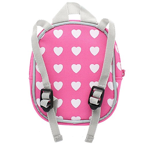 Pink Butterfly Closet Doll Backpack, Set of 2 Doll Size Back Pack and