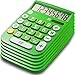 Office + Style 8 Digit Dual Powered Calculator with Large LCD Display, Green (Pack of 6)