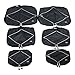 Rusoji Premium Packing Cube Travel Luggage Organizers - 6pc Various Size Set (Black)