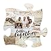 P. Graham Dunn Better Together Distressed Wood Look 4 x 6 Wood Puzzle Wall Plaque Photo Frame