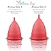 Athena Menstrual Cups - Larger Size - The Original Softer Reusable Period Cups for Women – for Regular to Heavy Flow – No Shift Menstruation Cup with Form Fit Rim for Easy Insertion