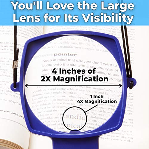 image for Eucatus Best Products & Gifts Hands Free, Lighted Lap Magnifying Glass