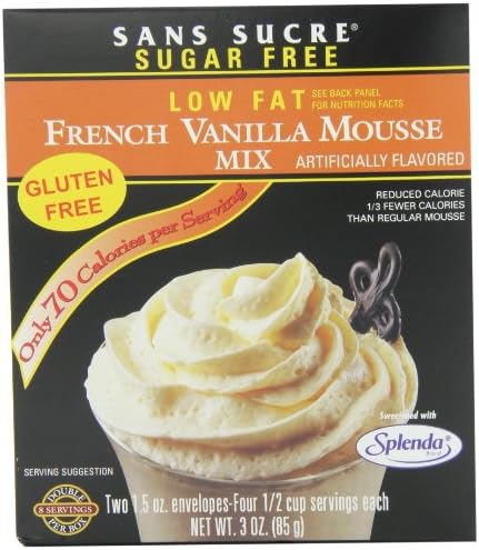 Sans Sucre French Vanilla Mousse Mix, 3-Ounce (Pack of 6)