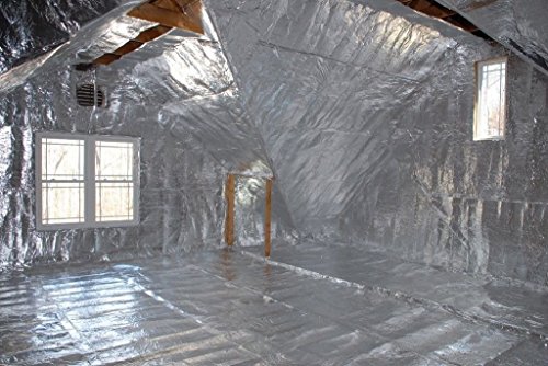 500 sqft (4ft x 125ft) of NASATECH Commercial Grade SOLID Non Perforated No Tear Green Energy Radiant Barrier Reflective Insulation Attic Foil Roof Attic House Wrap SCIF RIFD - Thumbnail 4