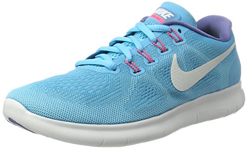Nike Women's Free RN 2017 Running Shoe Chlorine Blue/Off White/Polarized Blue Size 6.5 M US