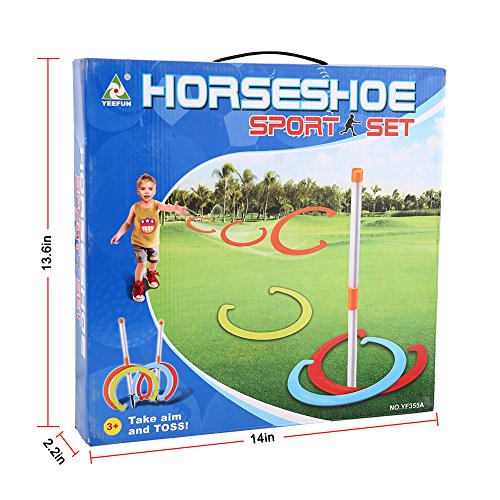 Acekid Kids Horseshoe Play Set Toss Games Sports Toys Classic Sports Playground Equipment
