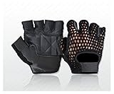 Kango MESH WEIGHT LIFTING PADDED LEATHER GLOVES TRAINING CYCLING GYM BLACK S-004P