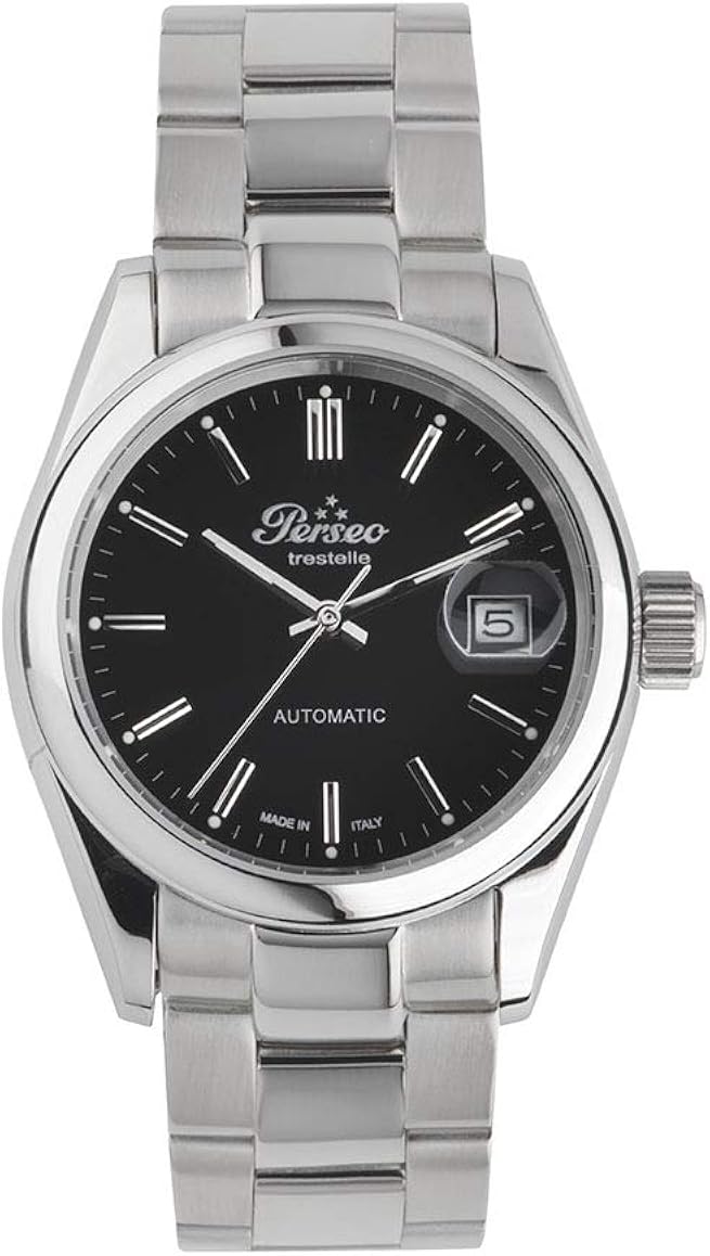 Perseo Automatico Movimento Seiko Quadrante Nero Orologio da Polso Ferrovie Italiane FS 11352.02 Perseo Automatico Movimento Seiko Quadrante Nero Orologio da Polso Ferrovie Italiane FS 11352.02