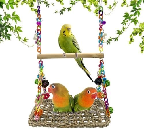 Fresh Look at سعر Bird Seagrass Swing Toys With Wood Perch Bird Parrot