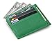 MEKU RFID Blocking Slim Leather Minimalist Money Clip Front Pocket Wallet Credit Card Holder Green (Upgraded Version)