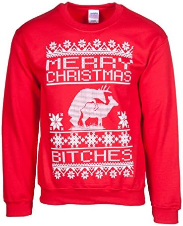 Mens Merry Christmas Bitches Ugly Sweater - X-Large