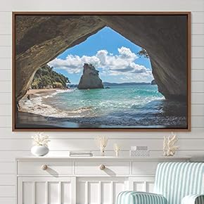 signwin Framed Canvas Wall Art Coastal Freedom Aerial...