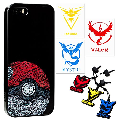 Iphone Se 5s 5 Case Pokemon Go Theme Pokeball Design 1 Audio Plug Charm Valor Mystic Amp Instinct 3 2 Decal For Each Team 3 Buy Online In Aruba At Desertcart