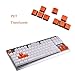 RUNSTAR Backlit Translucent Keycaps for Cherry MX Mechanical Keyboard (9 Pcs/Set, Orange)