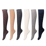 Women's 6 Pack Wool Fashion Warm Thick Thermal Cushion Crew Quarter Winter Socks