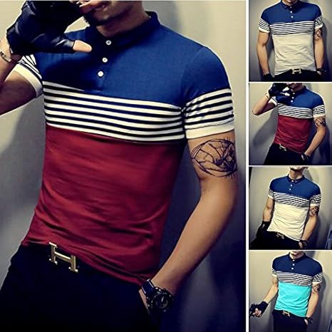 Amazon Wangxiyan夏ファッションメンズ半袖スペルカラーラペルカジュアルスリムtシャツ M 枕 抱き枕 オンライン通販