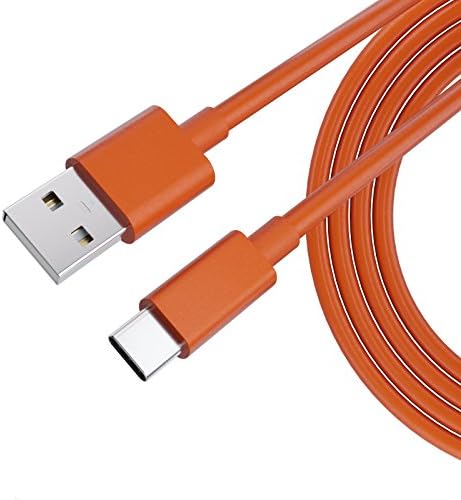 6 foot 6 inch /2 M USB Type C to USB A 2.0 Fast Charge Cable for Samsung Galaxy S8/S8+, Note 8, MacBook, Nintendo Switch, Sony XZ, LG G5 G6 V20, Google Pixel 2/2XL, &amp; More, Orange