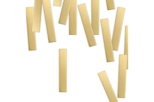 ImpressArt - Premium Metal Stamping Rectangle Blanks for Metal Stamping and Jewelry Making (24 Pack) (1/4" x 1 1/2" Rectangle Strip, Brass)