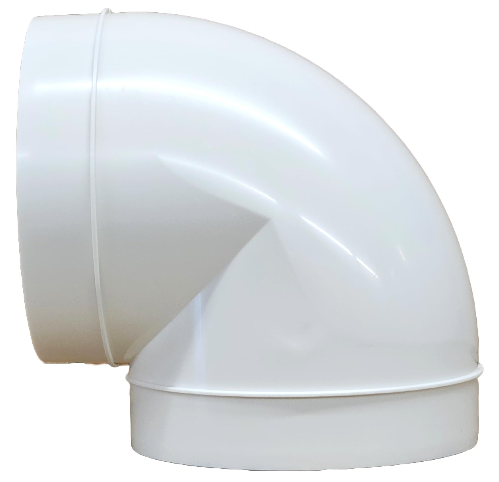 Fantronix 90° Elbow Connector 150mm (6 Inch) Round Plastic Ducting Bend – Ventilation Duct Pipe Joint for HVAC, Extractor Fan, Tumble Dryer & Flexible Hose